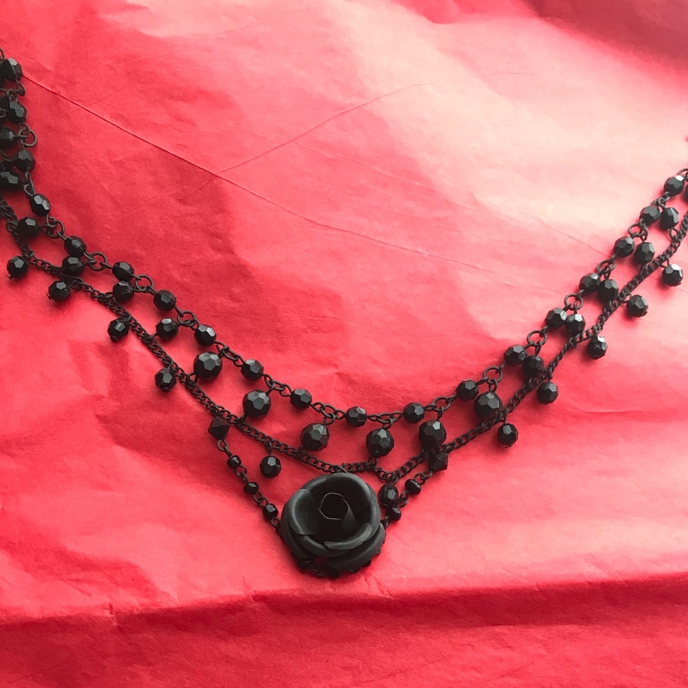 Gothic floral choker